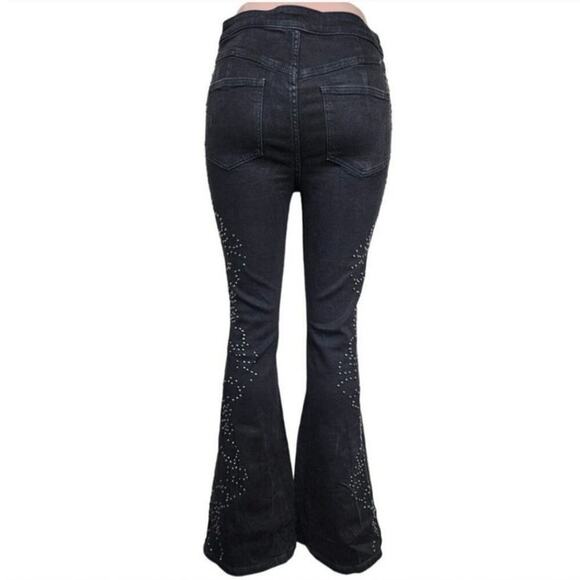 Free People Love Forever Studded Denim Flares - Picture 8 of 8